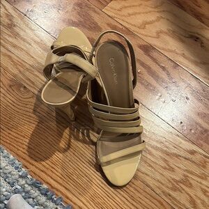 Calvin Klein Women's Tan Strappy Heels